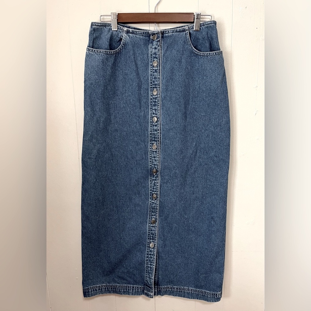 Rafaella Blue Denim Maxi Skirt
